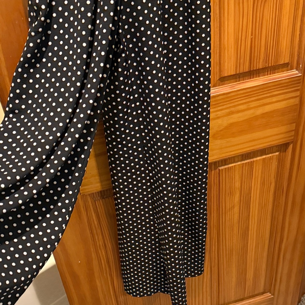 Max Studio Black and White Ruffled Jumpsuit - Picture 2 of 6